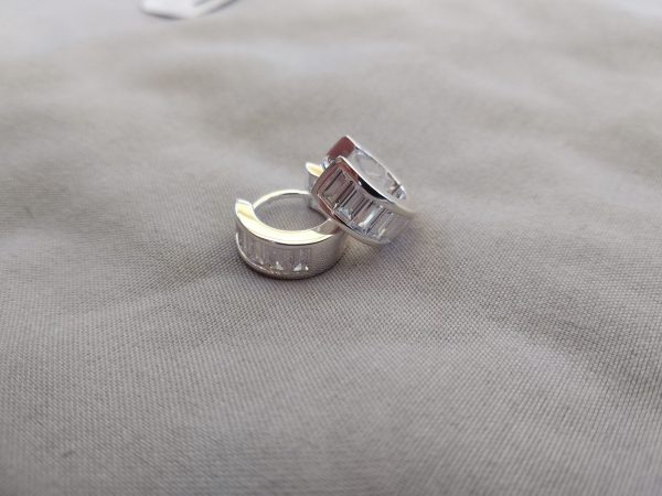Arracadas De Plata Fina .925 Tipo Huggies