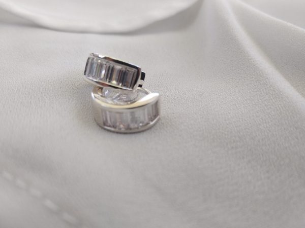 Arracadas De Plata Fina .925 Tipo Huggies - Imagen 3