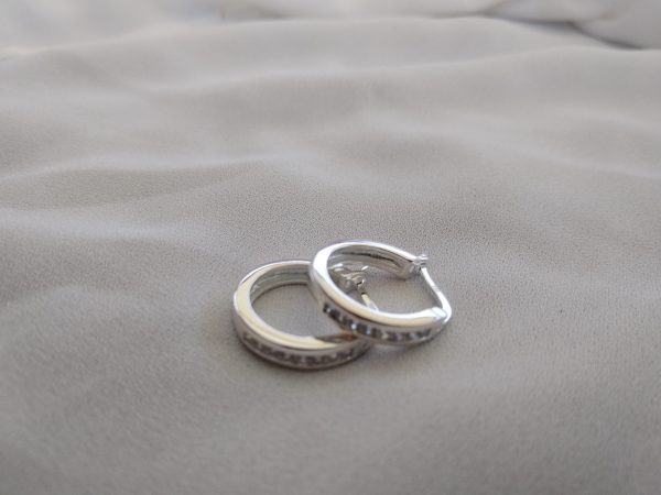 Arracadas De Plata Fina .925 Con Zirconia