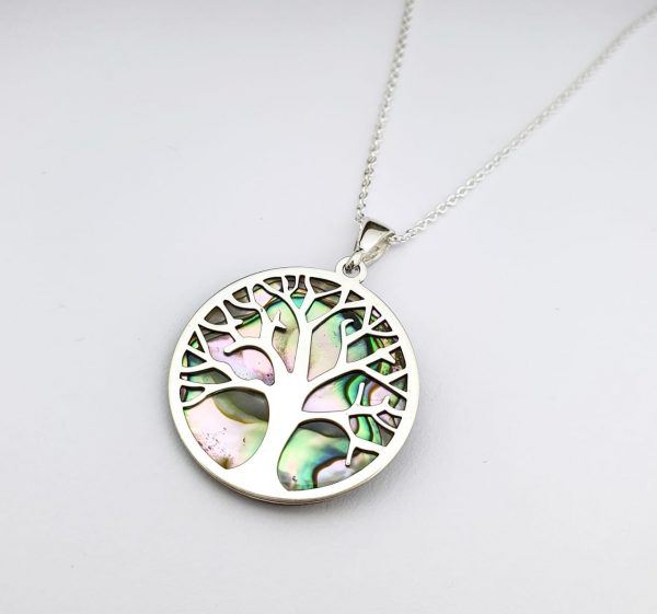 Collar Con Dije De Plata Fina .925 Árbol De La Vida
