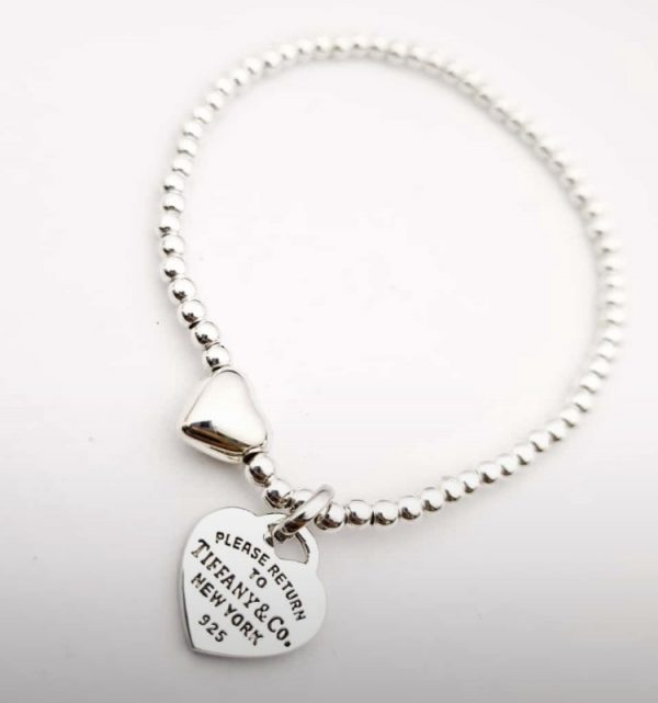 Pulsera De Plata .925 Con Doble Corazón - Image 2